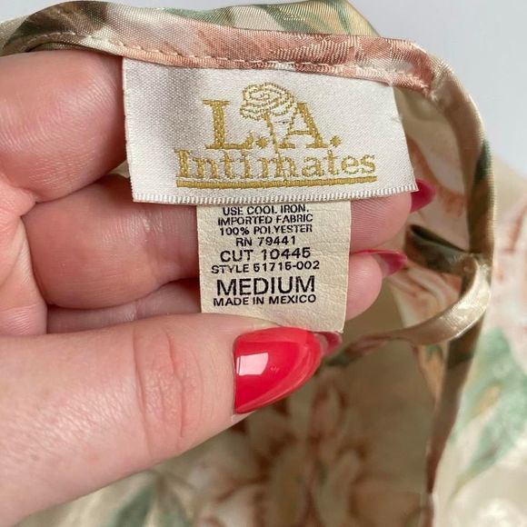 Vintage satin floral slip dress - Picture 6 of 8